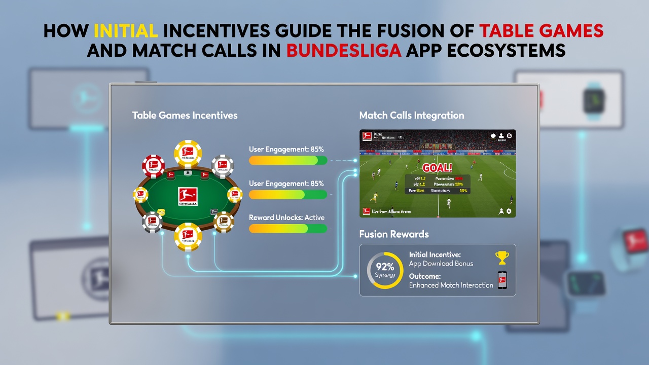 Detailansicht einer App-Oberfläche mit Tischspiel- und Match-Call-Integration sowie aktivierten Startboni